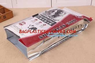 China Customized Resealable Zipper Top Flat Bottom Side Gusset Standing Up Plastic Pet Dog Food Packaging Bag, slider k supplier
