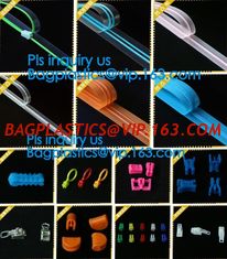 China Easy tear transparent plastic PE food bag zipper, Plastic Colored Double Line zipper, PE zipper for zipper bag with zipp supplier