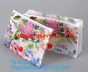 China Zip lock frosted plastic slider PVC zipper packing bag for underwear / clothing / cosmetic, slider bag makeup zipper bag supplier