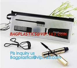 China matte frosted PVC slider zipper bag plastic bag with zipper/pvc zipper lock slider bag/resealable pvc slider zip poly ba supplier