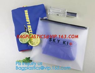 China PVC Stationery ruler set packaging bag with slider, fabric slider zip bags, slider PVC cosmetic bag,pencil bag supplier