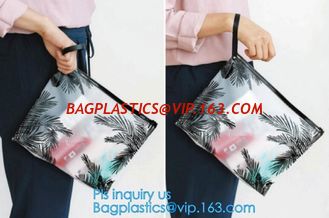 China Custom waterproof pvc slider zipper wet bikini bag, zipper lock slider bag/resealable pvc slider zip poly bag, resealabl supplier