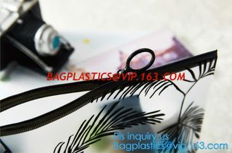 China slider zipper pvc pouch clear vinyl pvc k bags, Custom Logo PVC Transparent Slider Zipper Flat Bag, clothes packin supplier