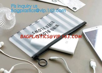 China swimwear packaging bags, slider zipper pvc pouch glitter clear plastic vinly k bag, biodegradable pvc plastic slid supplier
