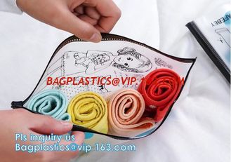 China plastic slider zipper bags for clothing packaging, Poly Plastic Flat Garment Zipper Packaging Slider Bag, transparent ca supplier
