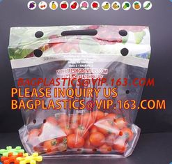 China cherry tomato bags / laminated dry fruit packaging bag, Fruit Vegetable Packaging Bag, fruit protection bag with vent ho supplier