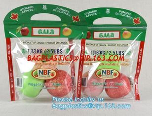 China slider k fruit bag with air holes for grape packaging bag, Stand up slider zipper fruit picking bag for apple, Fac supplier