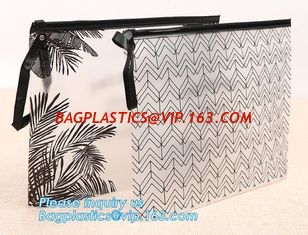 China plastic handle pvc zipper bags,customized pvc zipper bag, Slider Closure Cosmetic Bottle Set Packing PVC Bag, Organizer supplier