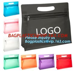 China Cosmetics packaging bags With Slider Zipper Top, vinyl pvc packaging bag with slider zipper, Promotional Clear Vinyl Zip supplier