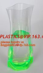 China Square Plastic Vase,Plastic Flower Vases, transparent PVC bag, vase pouch, stand up vase, plastic vase, floral bags pack supplier