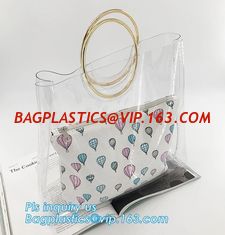 China pvc candy bag cross body candy shoulder bag with chain, Clear PVC Beautician Fashion shoulder bag for women and girls, T supplier