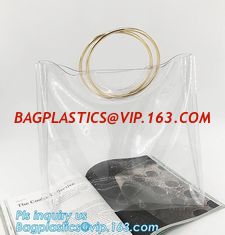 China pvc shoulder bag girls one shoulder bag for college, transparent handbag tote shoulder PVC sling clear vinyl beach bag supplier