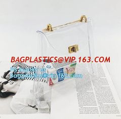 China Customized PVC Shoulder Bag, Handle Pattern Women Beach Bag PVC Shoulder Tote Bag, PVC shoulder handbags satchel tote sh supplier