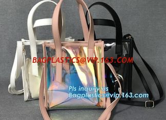China single shoulder pvc women's bag, girls shoulder long strip bag, Summer Detachable Women Transparent PVC Handbag Shoulder supplier