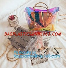 China PVC Leisure bag shoulder bag, sports bag, Transparent Tote Bag Clear Shoulder Bag, Economical light-weight pvc travel la supplier