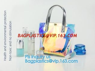 China Tote Bags for Shoulder Clear Purse PVC Transparent Handbags, laser pvc shopping bag fashion transparent PVC tote handbag supplier