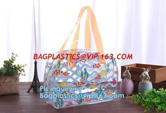 China pvc shoulder bag large capacity tote bag for women, laser shoulder bag pvc leather tote bag, Studded Clear Tote/PVC shou supplier
