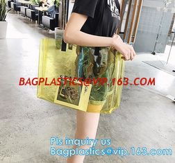 China Personalized PVC Women Clear Shoulder Bag, PVC tote bags double shoulder hand bags, Transparent Satchel Shoulder Bag supplier