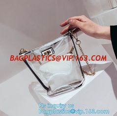 China waterproof promotional clear tote pvc handle shopping bag, PVC mat waterproof reusable tote shopping bags, summer soft p supplier