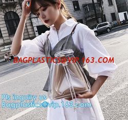 China EVA pvc lady packing handbag, Online shop china fashion transparent PVC ladies handbag, holographic handbag, Cosmetic Tr supplier