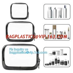 China cusotm logo rope handle clear pvc bag with zipper, handle transparent cosmetic bag, k Make Up Travel Bag, Organize supplier