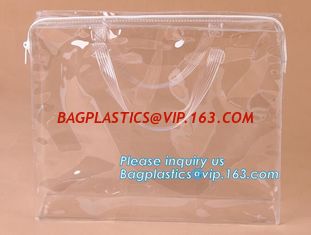 China OEM Zippered Blanket Organizer Storage Bag Large PVC Quilt Bag, Vinyl Bags With Handles Clear Makeup Set PVC Zipper Bag supplier