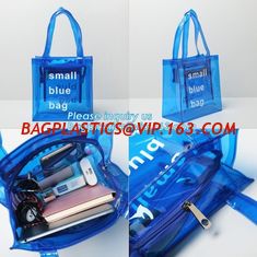 China Plastic Bag OEM Custom PVC PP Printed Plastic Shopping Bag, poly packaging bag with handle, net bag,swimming bag,mesh ba supplier