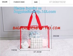 China Summer Detachable Women Transparent PVC Handbag Shoulder Bag, handle shoulder strap sand vinyl tote clear pvc beach bag supplier