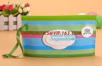 China Reusable and portable wet wipe pouch bag, Recyclable Eva baby tissue gusset wet wipes pouch bag with plastic lip bag pac supplier