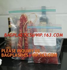 China Food grade packing PE transparent custom printed zipper bags with double zipper, Sandwich k baggies food freezer supplier