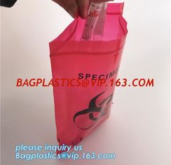 China BioHazard Zip Lock Medical Specimen Bags, LDPE Biohazard Specimen k Bag For Laboratory, Lab Bags /Specimen Bags/zi supplier