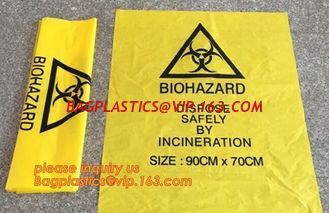 China plastic biohazard medical waste bag, Biohazard Bag, Medical Waste Bags, Clinical Waste Bags LDPE medical plastic K supplier