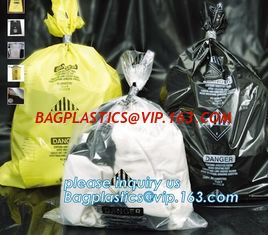 China PE asbestos yard waste bags, Durable Black Large 6 Mil Jumbo Disposal Asbestos Waste Plastic Bags, bagplastics, bagease supplier