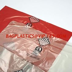 China Asbestos Removal, Disposable plastic yellow poly asbestos warning printed burial bags, poly black garbage bag /black asb supplier