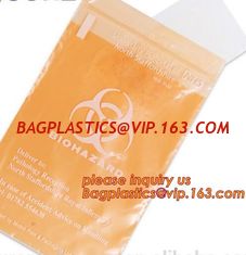 China 3-wall Biohazard Specimen Bags, Laboratory Specimen Transport Bags, Two Pocket Specimen Bag, bagplastics, bagease, pac supplier