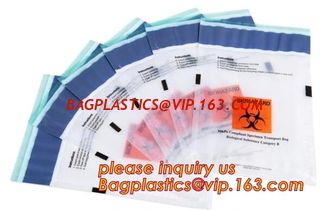 China LDPE lab specimen zipper bag customized Printing medicine bags, Lab Bags- Biohazard zipper Locking Plastic Specimen Tran supplier