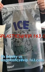 China China Suppliers LDPE Very Strong Plastic Ice Bag With Drawstring, leakproof ice cooler bag, heavy duty plastic ice bag w supplier