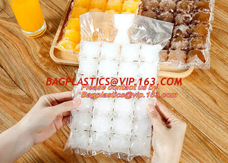 China Food Grade Safety Disposable Plastic Ice Cube Bag for Making Ice Packs, Self-Seal Disposable plastic LDPE Ice Cube Bags supplier