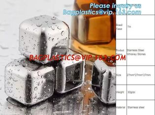 China stainless steel whisky stones free sample reusable metal ice cubes, Stainless Steel Whiskey Chilling Rocks Ice Cube Whis supplier