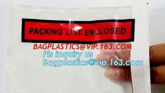 China PP film 178*140mm invoice enclosed packing list envelopes, DHL Shipping pockets for waybill, A4 size plastic packing lis supplier