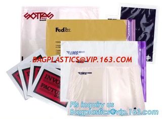 China mailing packing list envelope for jewelry, blank mailing PE packing list envelope in stock, DHL Asia Pacifica Packing li supplier