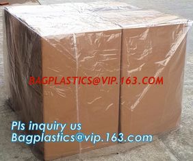 China Commercial clear gussted bags for pallet covers, Plastic vinyl cover with square bottom poly pallet cover, Tarpaulin Pal supplier