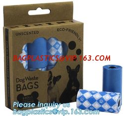 China Custom Printed Biodegradable Pet Dog Disposal Poop Waste Bag, Pet Waste Bags Biodegradable Pet Dog Poop Bag, bagplastics supplier