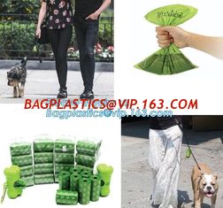 China Compostable Logo Printed Colorful Pet Dog Waste Poop Plastic Garbage Bag 100% Biodegradable, bagplastics, bagease, pac supplier