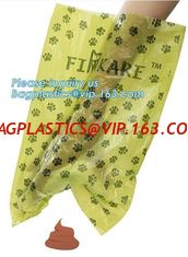 China 380 bags/box Leak-Proof Pet Dog Waste Bag,Dog Poop Bag, pet cleaning Biodegradable Black Dog Poop waste Bag, bagease pac supplier