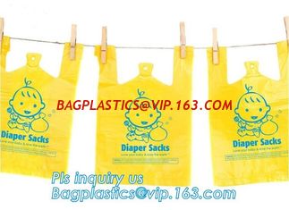 China Amazon hot sale scented disposable Nappy sacks bag baby diaper bag, Eco-Friendly Scented Baby sacks tie handle disposal supplier