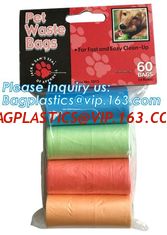 China biodegradable dog poop bags/dog waste bags with dispenser, Dog Waste Bags with Dispenser and Leash Clip/Pet waste bag supplier