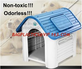 China outdoor kennel for large dogs kennels crates plastic houses, Plastic Dog Pet House, OEM Outdoor plastic cheap Dog kennel supplier