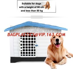 China PP European Style Plastic Dog House, Pet Waterproof Outdoor Winter House,Dog Kennel, low MOQ luxury kitty cat house, pac supplier