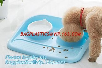 China Double stainless steel dog bowl pet cat feeder water food dog bowl, No-Spill and Non-Skid Stainless Steel Pet Bowls Dog supplier